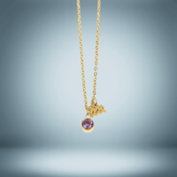 Aquarius Constellation Birthstone Pendant Necklace