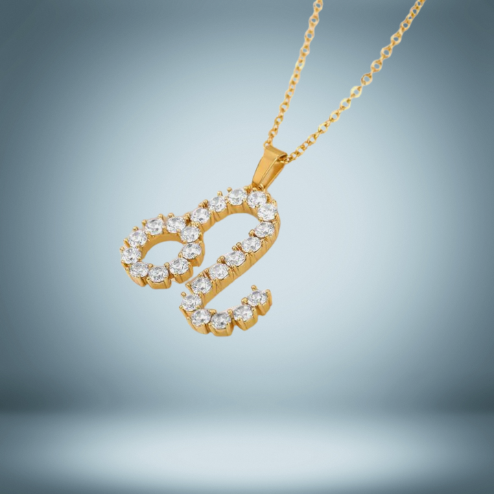 Leo Gold Diamond-Encrusted Zodiac Sign Necklace