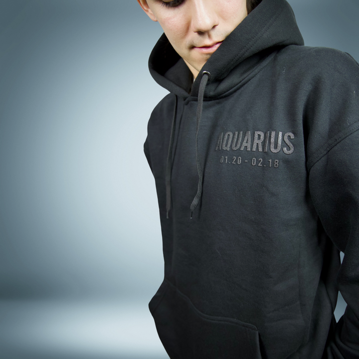 Aquarius 3D Silicone Oversized Zodiac Hoodie