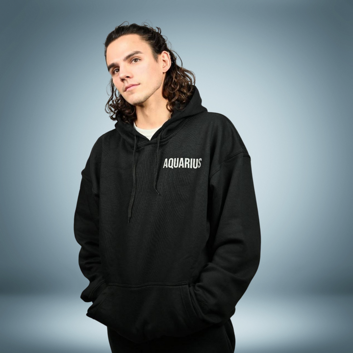 Aquarius Reflective Oversized Zodiac Hoodie